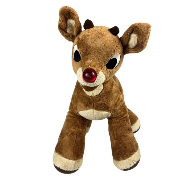 Build A Bear Rudolph Red Nosed Reindeer Plush Stuffed Toy 16" Vintage 1992 90s - Picture 1 of 14